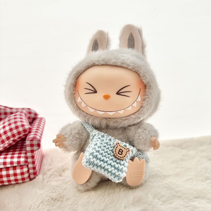 17cm Blind Box Rab Cloth Pendant Doll Hats Shoes Accessories Labubu Clothes Accessories Doll Toy Shoes