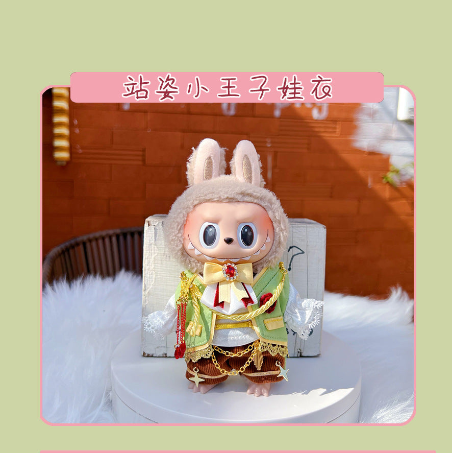 17cm Labubu Doll Clothes & Accessories - Macaron Style