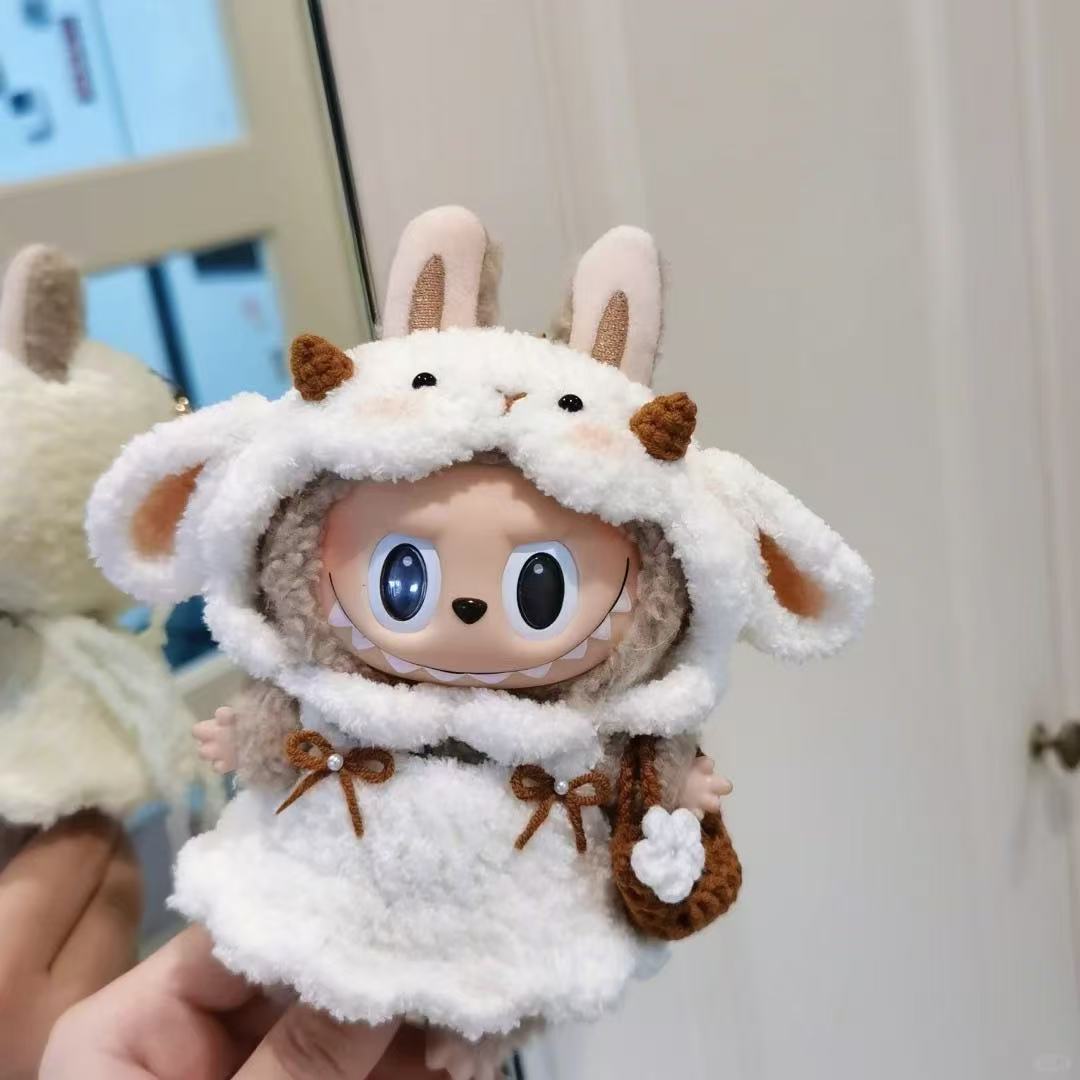 Labubu Doll Clothes 17cm Hand-Crocheted Outfits for 1st & 3rd Gen