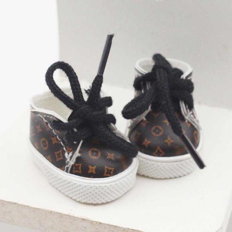 Labubu Doll Shoes for 10cm & 17cm Vinyl Dolls - Round Toe Cotton Shoes