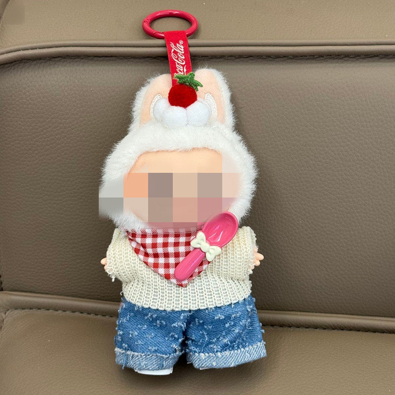 Labubu Doll Baby Clothes Outfit - 17cm Vinyl Doll Overalls Suit
