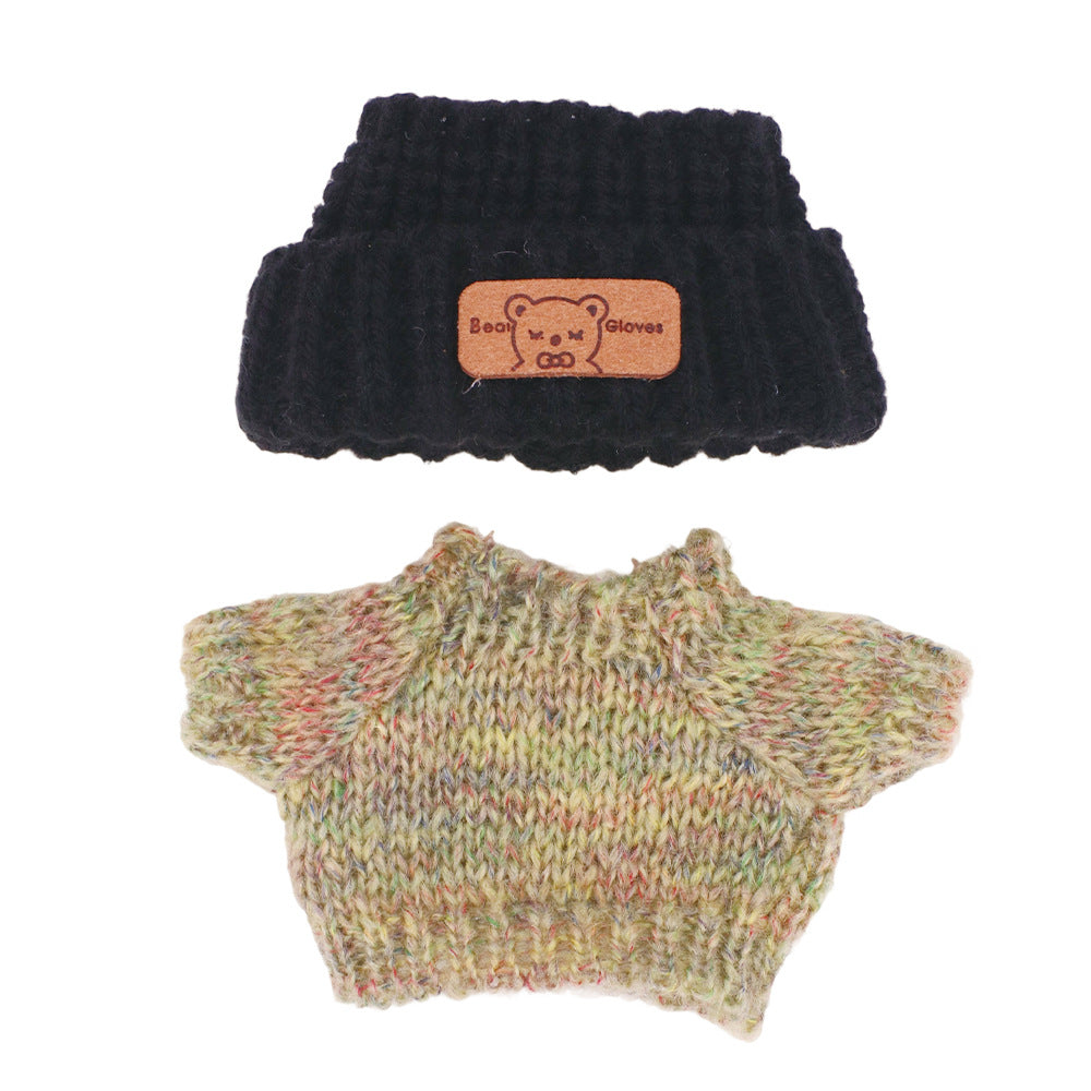 Labubu Doll Cute Sweater Outfit for 17cm Vinyl Doll - Macaron Colors