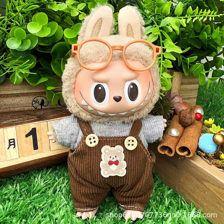 Suitable for Labubu Doll Clothes, Plush Vinyl Sitting Party First, Second and Third Generation Replacement Skirt Suit