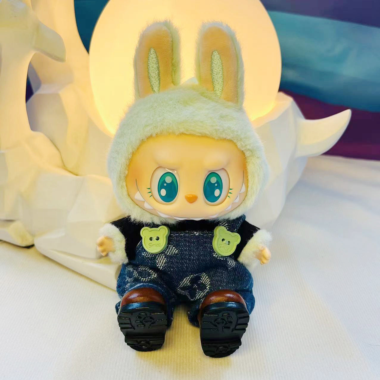 New Cameraman Labubu Pendant Baby Clothes Accessories suit Labubu Doll Keychain for Summer Baby Clothes