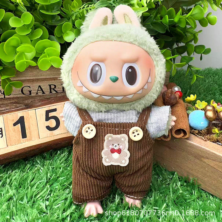 Suitable for Labubu Doll Clothes, Plush Vinyl Sitting Party First, Second and Third Generation Replacement Skirt Suit