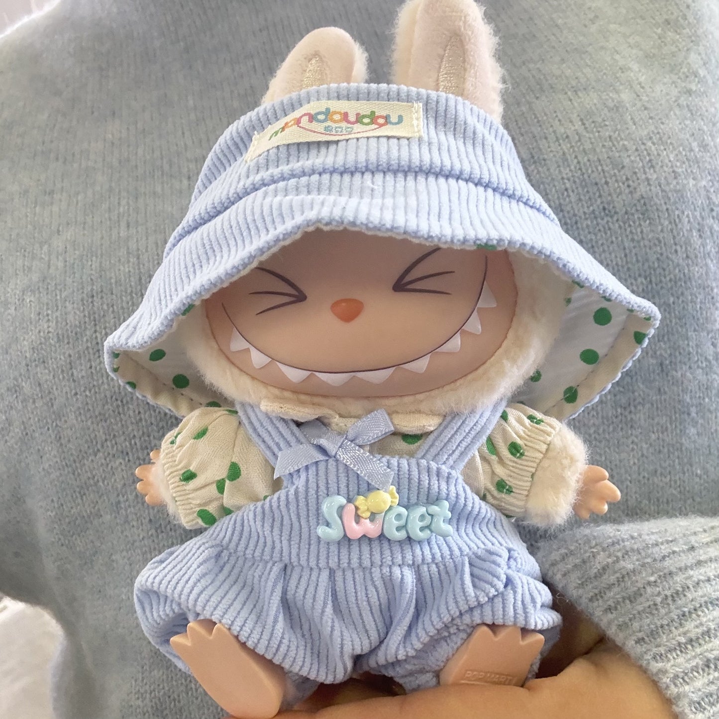 Pendant Rab cloth clothes wave dot 17CM doll doll clothes one or two generations LABUBU new for spring