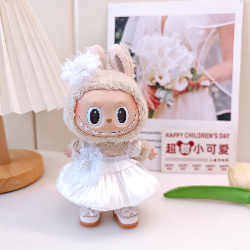 Labubu Doll Wedding Dress & Outfit Set for 17cm Vinyl Doll