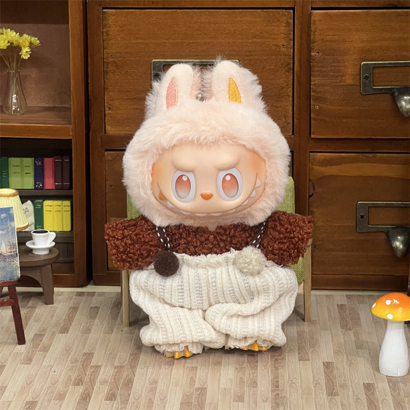 Labubu Doll Clothes 17cm Pendant First, Second and Third Generation Vinyl Plush Doll Replacement Clothes Set Wholesale