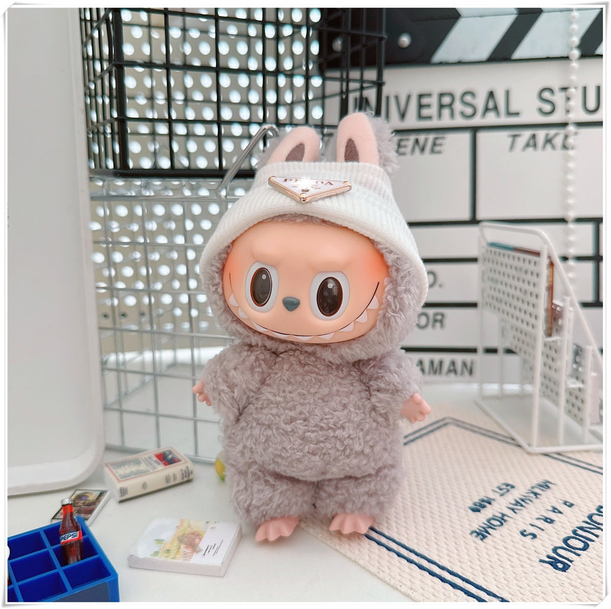 Labubu Doll Outfit - Cute Cotton Coat & Accessories for 10cm & 17cm Vinyl Dolls