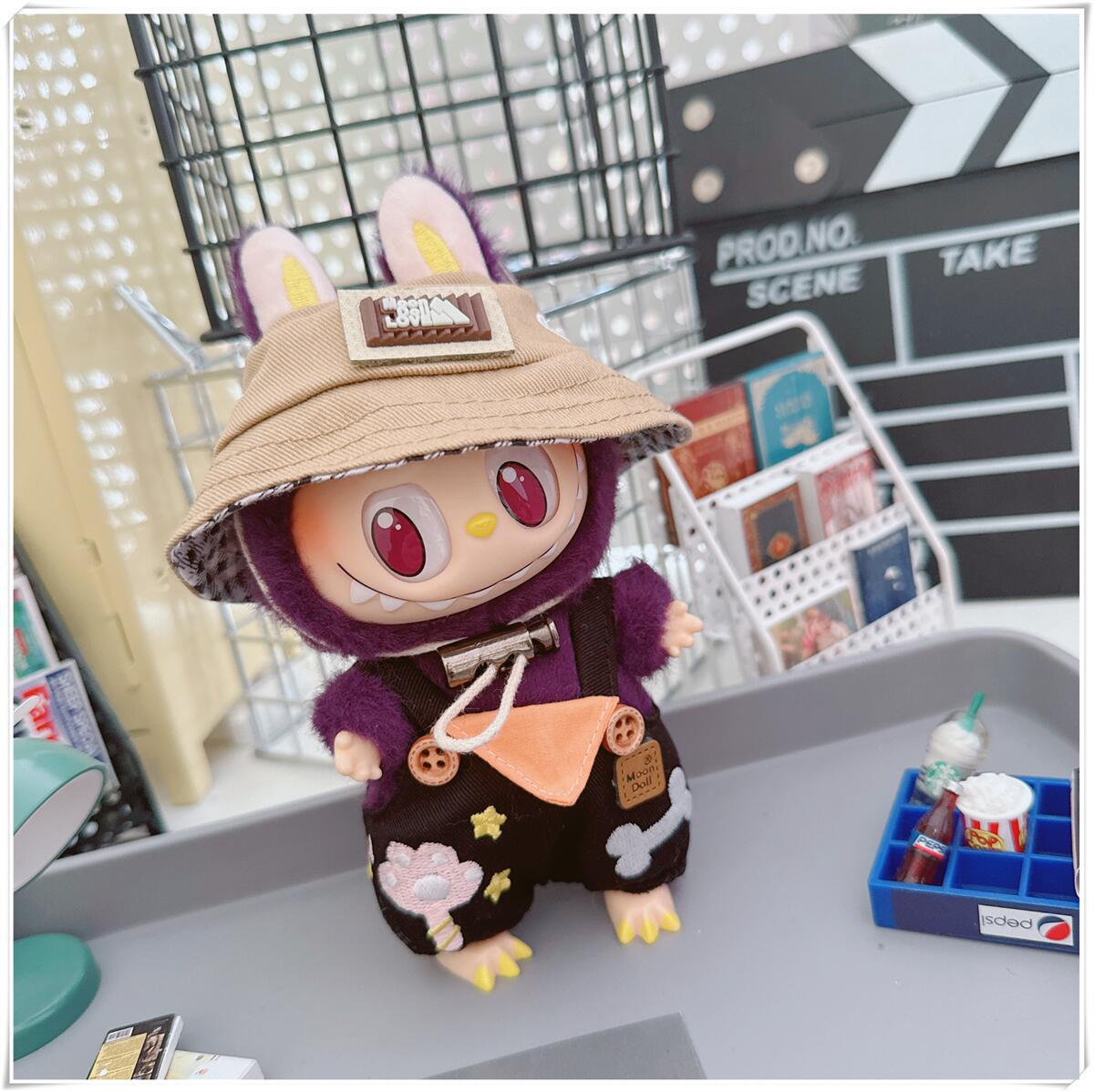 Labubu Doll Outfit - Cute Strappy Pants & Overalls for 10cm & 17cm Dolls