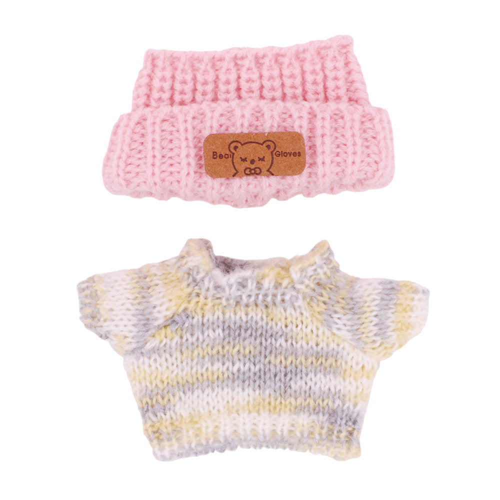 Labubu Doll Cute Sweater Outfit for 17cm Vinyl Doll - Macaron Colors