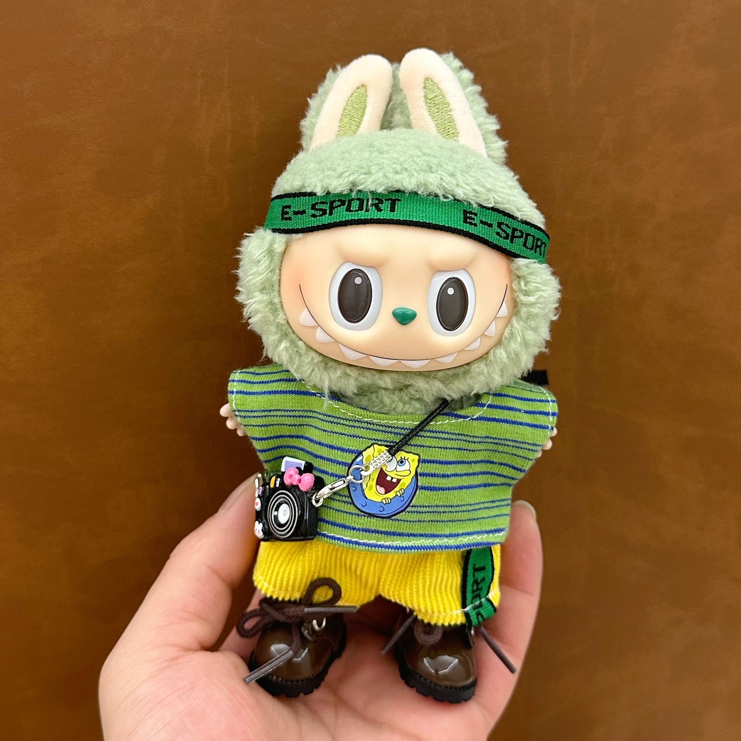 labubu doll clothes 17cm pull cloth clothes blind box doll skirt suit cute dress toy cross-border wholesale