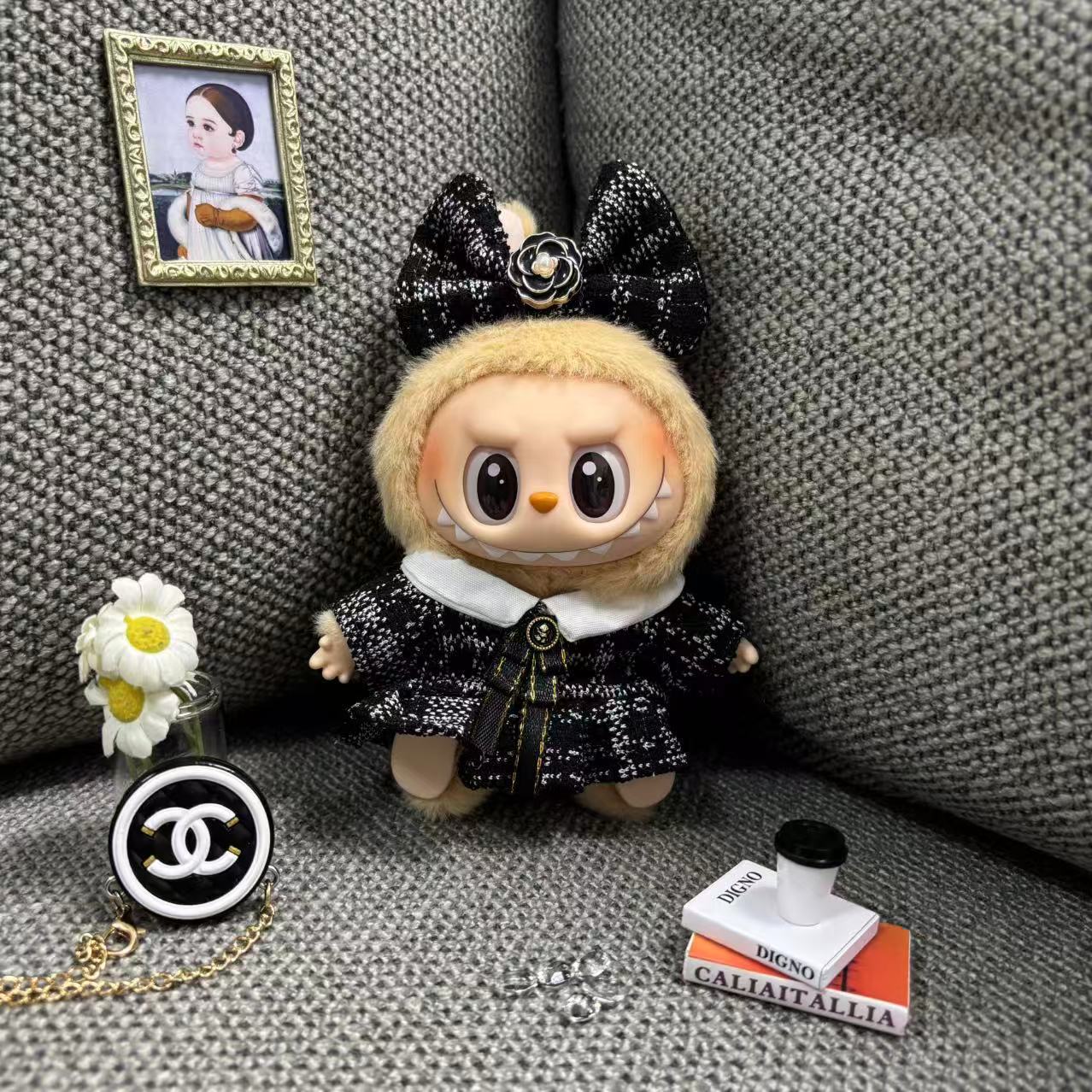 Labubu Doll Clothes - 17cm Macaron Style Outfit for Vinyl Dolls