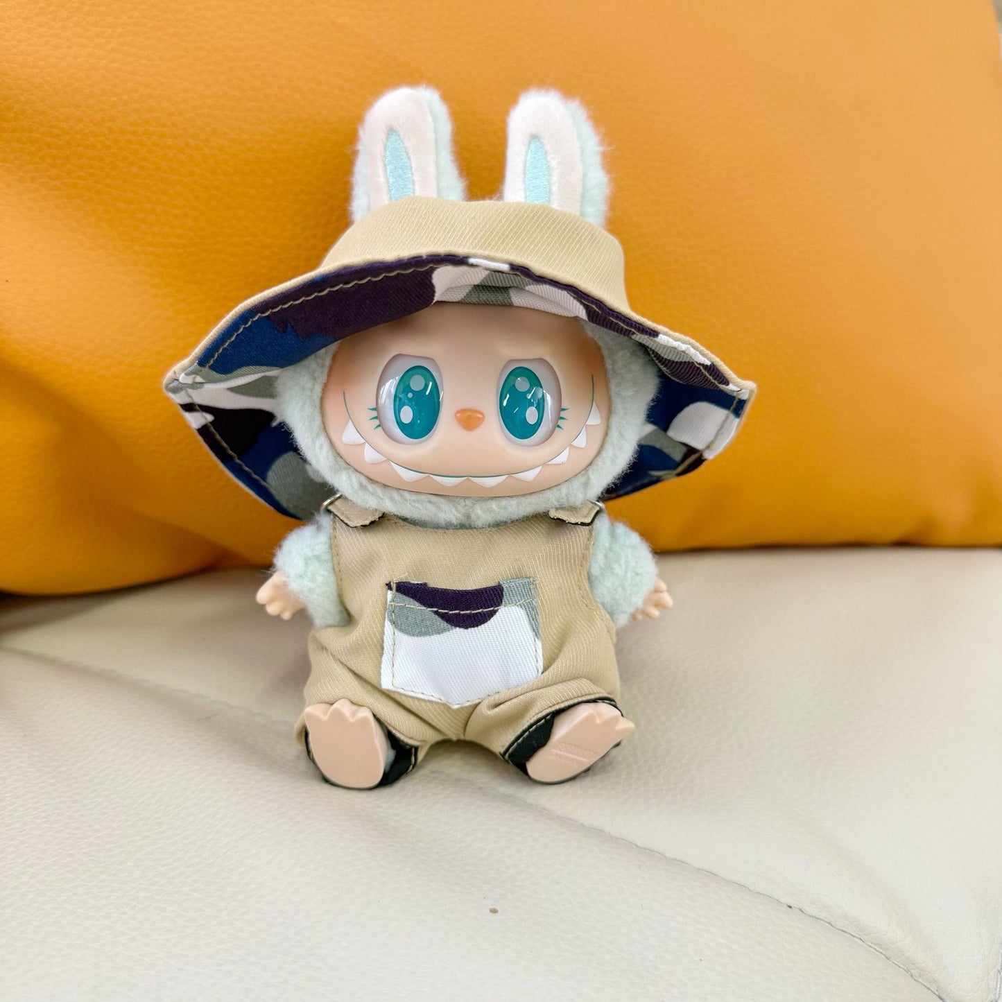 Labubu Doll Camouflage Canvas Hat Set for 1st & 2nd Gen