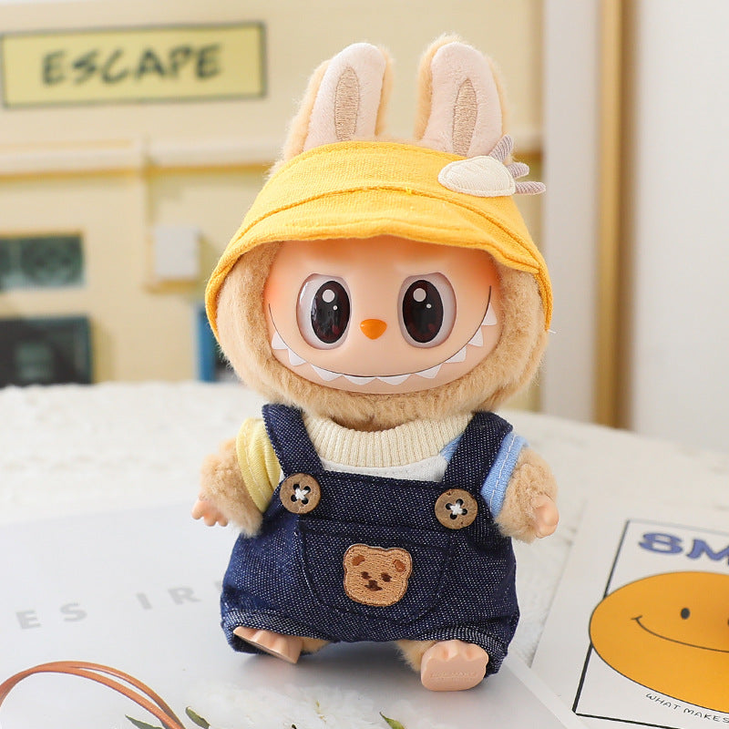 Labubu Doll Powder Skirt Sitting Party Labubu One or Two Generation Vinyl Blind Box Replacement Clothes Suspender Pants Hat Shoes