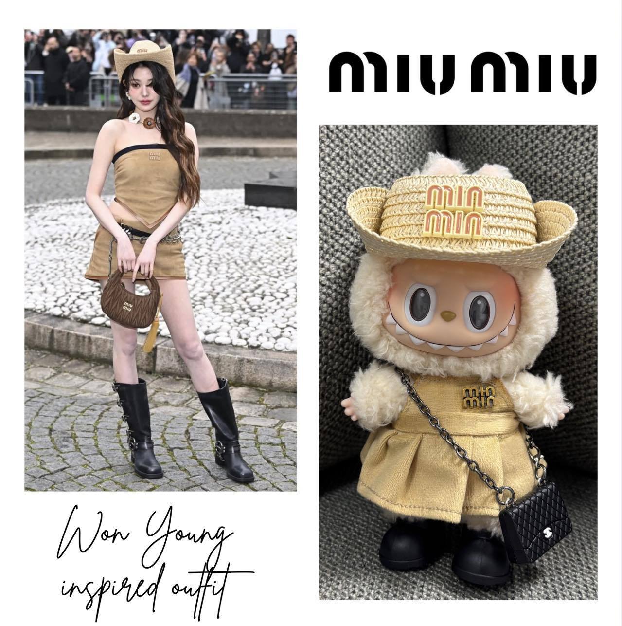 Labubu Doll Macaron Style Outfit for 17cm Vinyl Doll - Baby Clothes Set