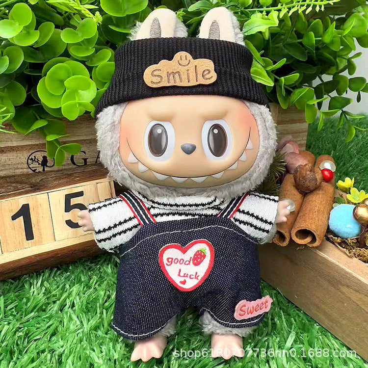 Suitable for Labubu Doll Clothes, Plush Vinyl Sitting Party First, Second and Third Generation Replacement Skirt Suit