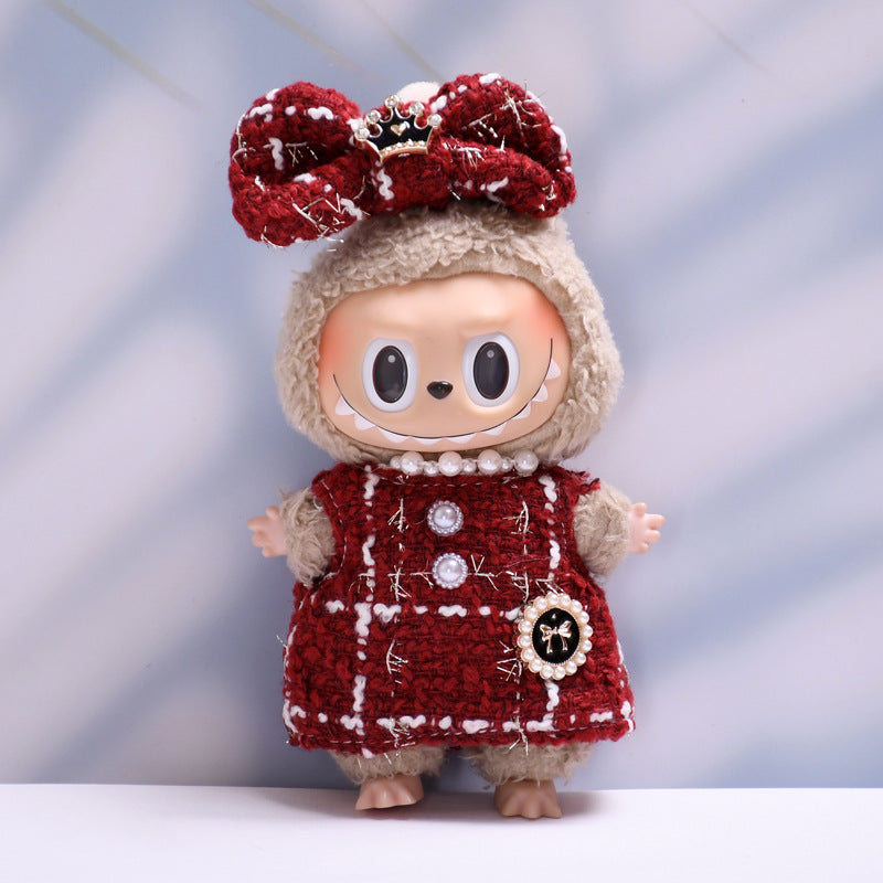 Labubu Doll New Year & Christmas Outfits - Tang Suit, Shawl, Hat Sets