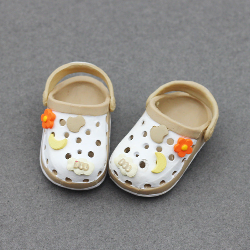 Labubu17CM Rab Bao-ao Hug 6 Points BJD Doll 15CM Doll EXO Sandals Sand Hole Slippers