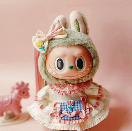 Labubu Doll Clothes for 17cm Vinyl Pendant Doll - Skirts & Outfits