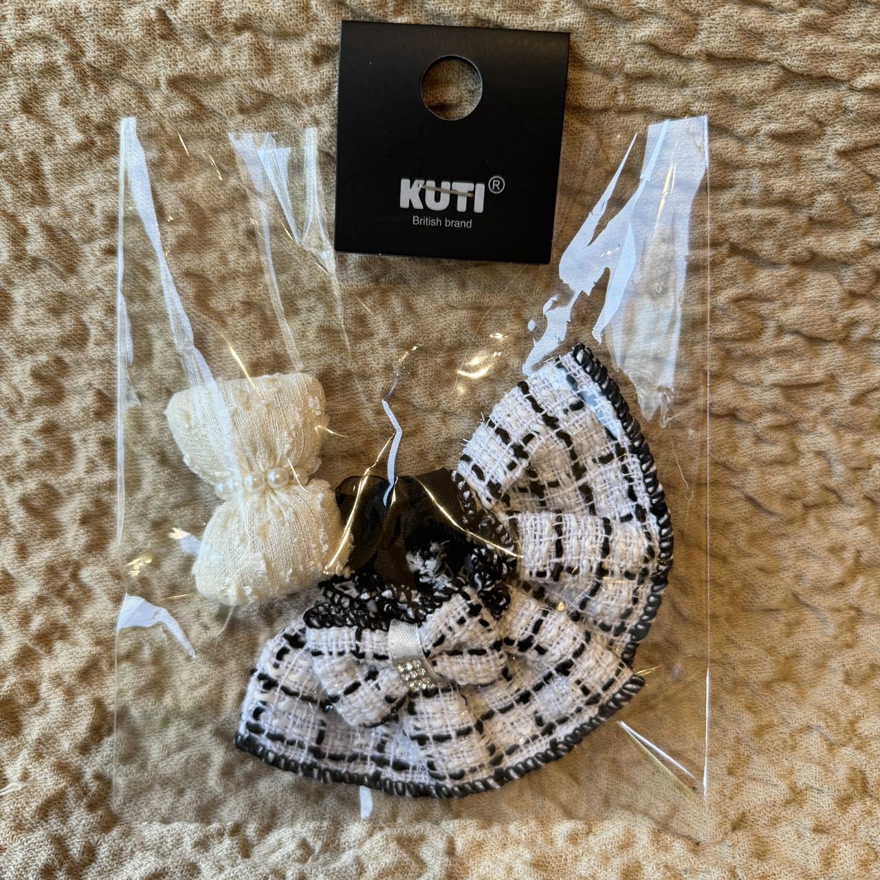 Labubu Doll Skirt Outfit with Bow & Pearl Chain - Multiple Colors