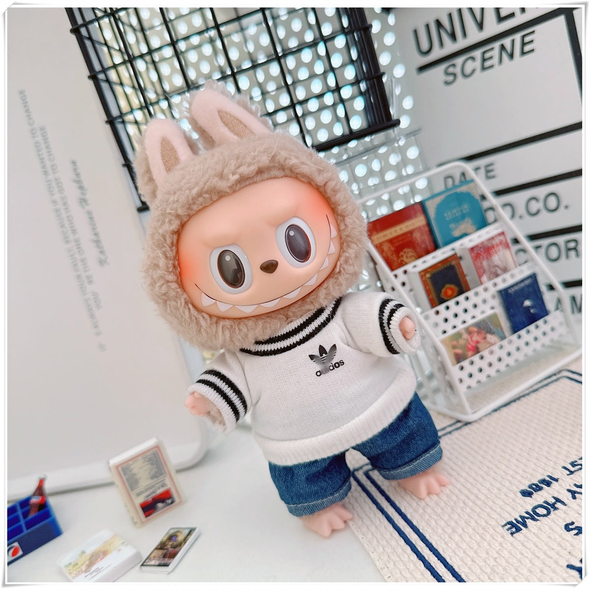 Labubu Doll Outfit - Cute Cotton Coat & Accessories for 10cm & 17cm Vinyl Dolls