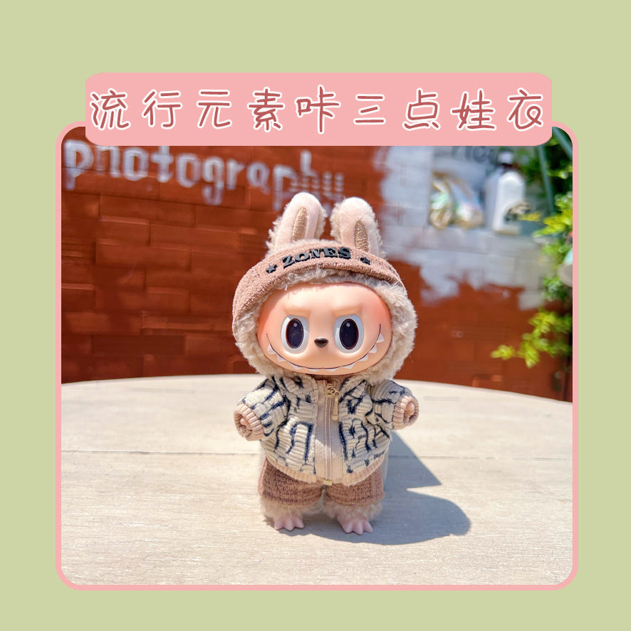 17cm Labubu Doll Clothes & Accessories - Macaron Style