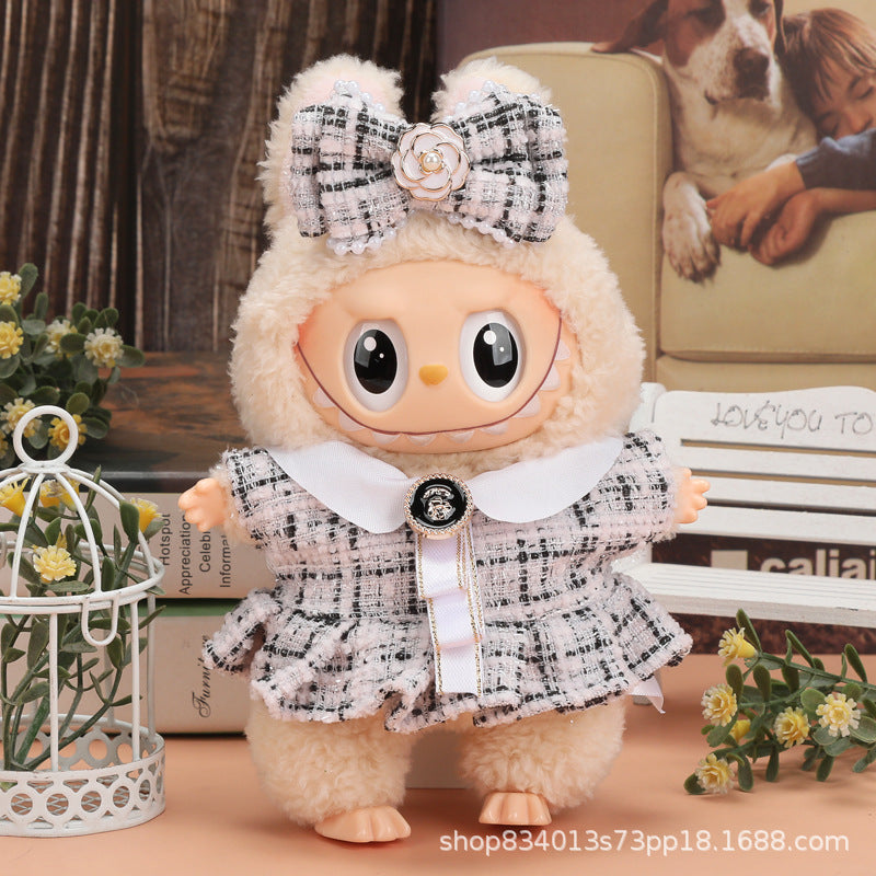 Labubu Doll Clothes - 17cm Skirt Suit for Vinyl Dolls (Multiple Colors)
