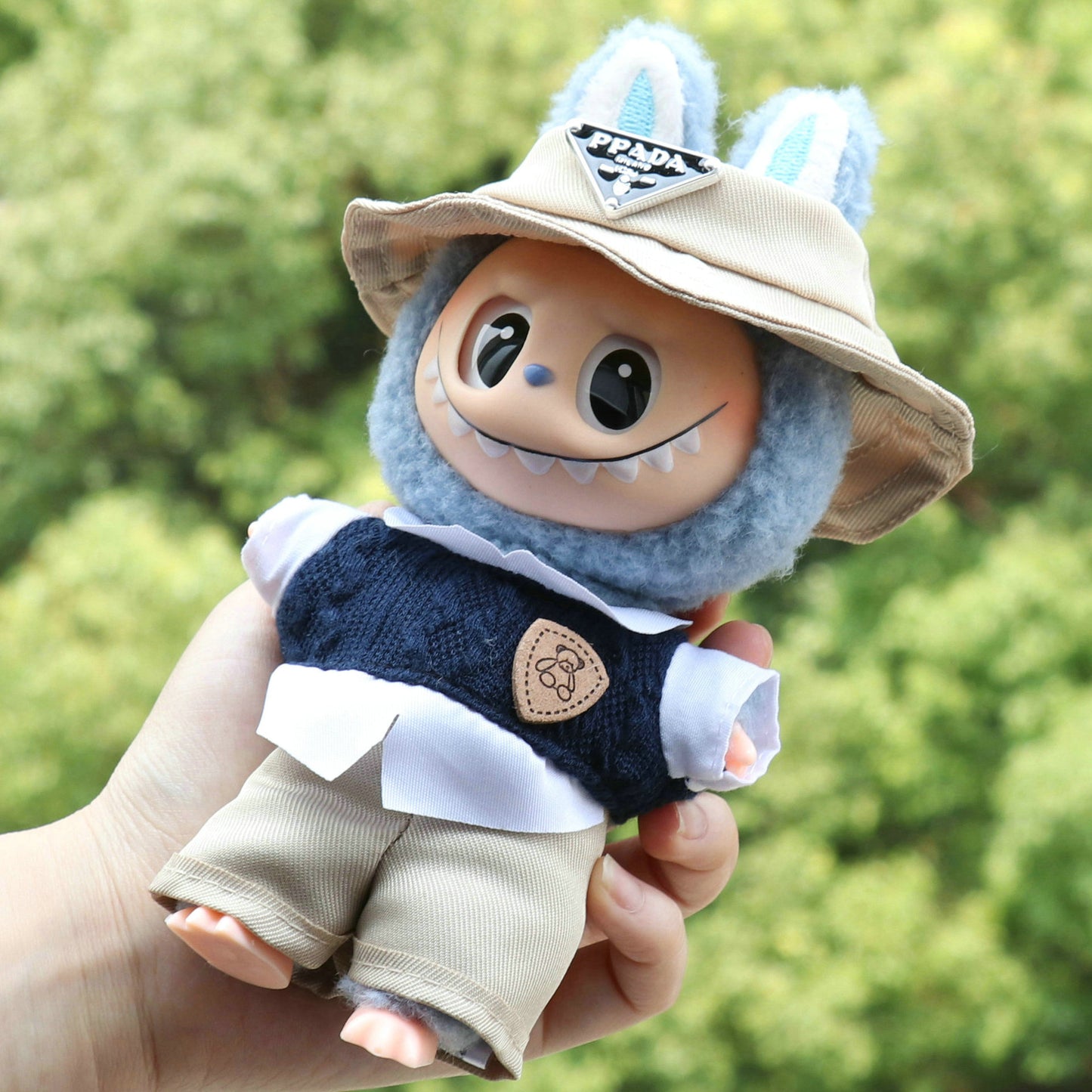 Labubu Plush Doll Outfit 17cm Cute Doll Dress-Up Casual Set Skirt Plush Clothes