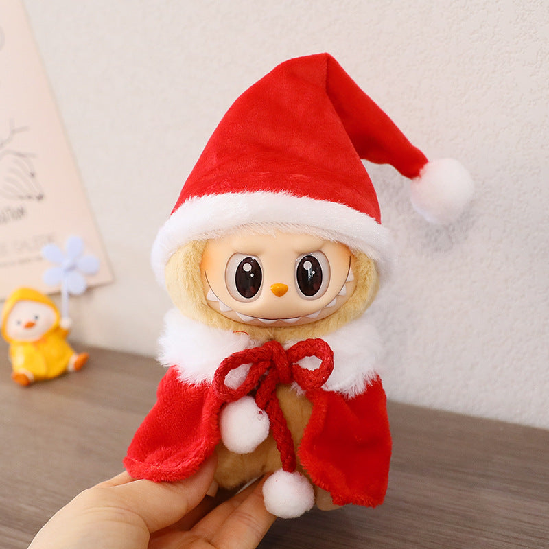 Clothes Only/One or Two Generation Keychain Labubu Clothes Rab Cloth Doll Christmas Cloak Sweater suit Hat
