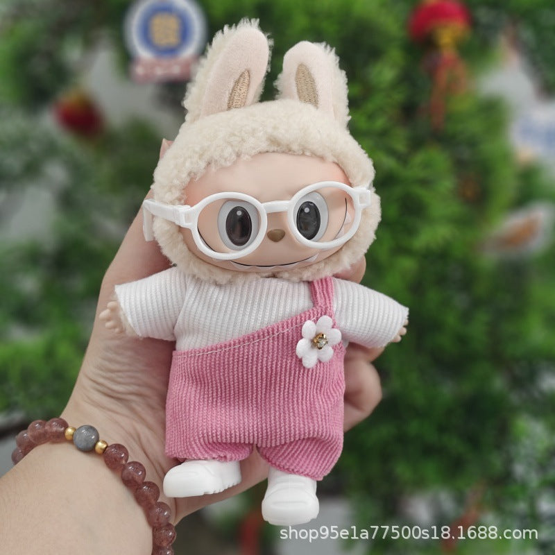 Labubu Doll Clothes for 17cm Plush Doll - Cute Dress-Up Outfits