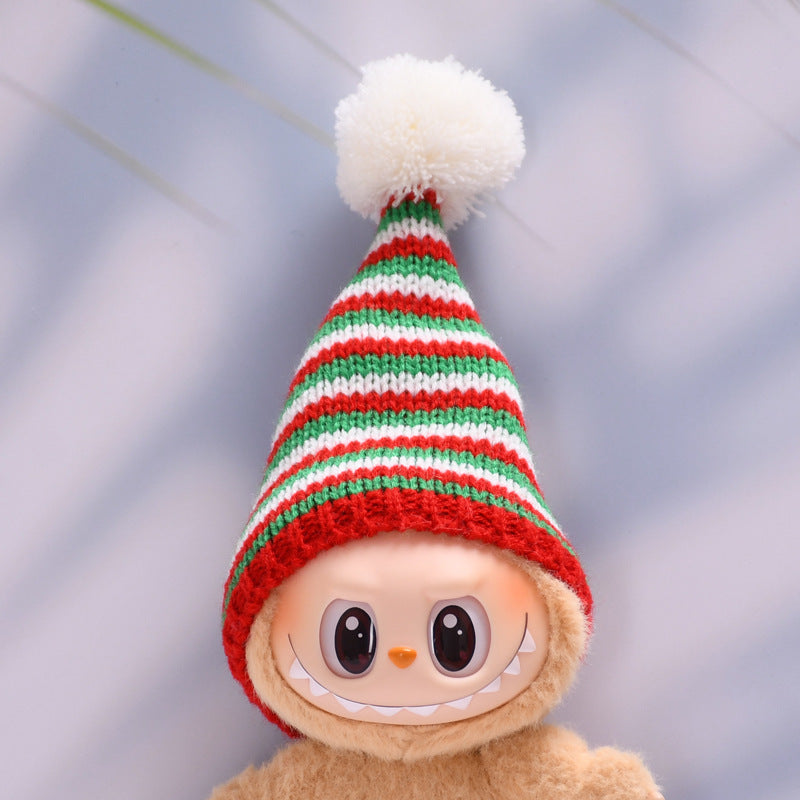 Labubu Christmas Sweater & Hat Set for 2nd Gen Pendant Doll