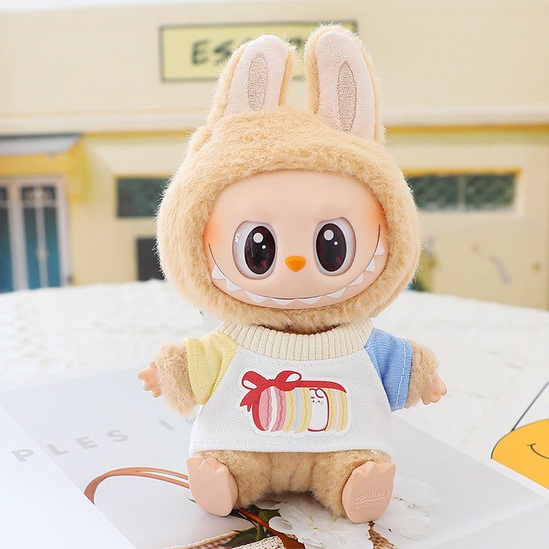 Labubu Doll Powder Skirt Sitting Party Labubu One or Two Generation Vinyl Blind Box Replacement Clothes Suspender Pants Hat Shoes