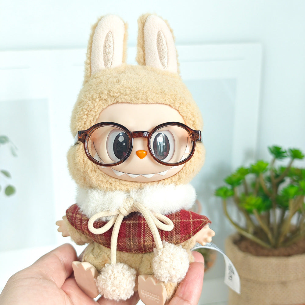 Labubu Doll Shawl & Scarf Set for 15-17cm Pendant Dolls