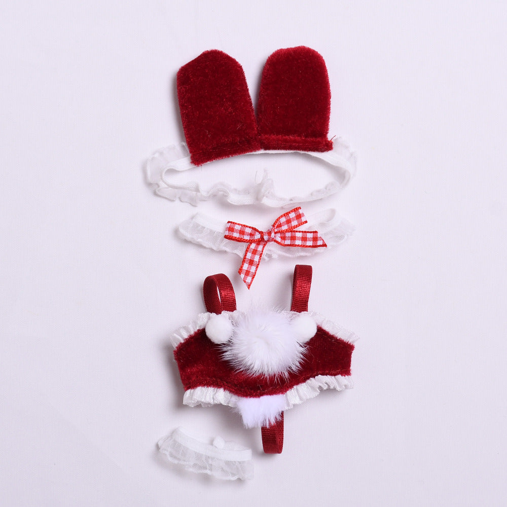 Labubu Bunny Girl Outfit for 1st & 2nd Gen Pendants - Black & Red
