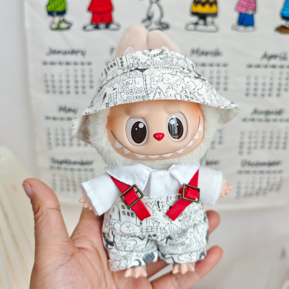 Labubu Doll Outfit Set - Trendy Clothes & Accessories for 17cm Vinyl Pendant