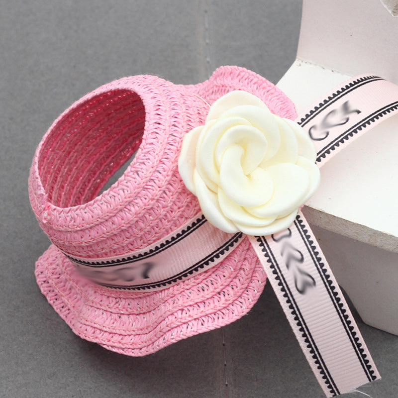 Labubu Doll Straw Hat - Woven Top Accessory for 17cm Pendant Dolls