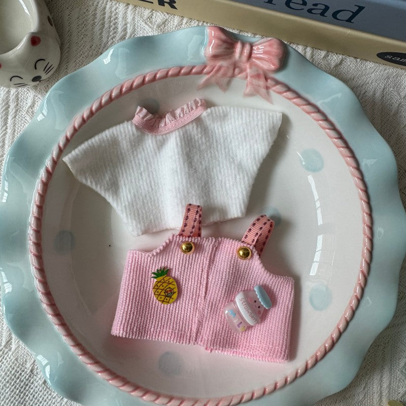 17cm Labumi family labubu doll clothes replacement clothes generation Macaron second generation sit
