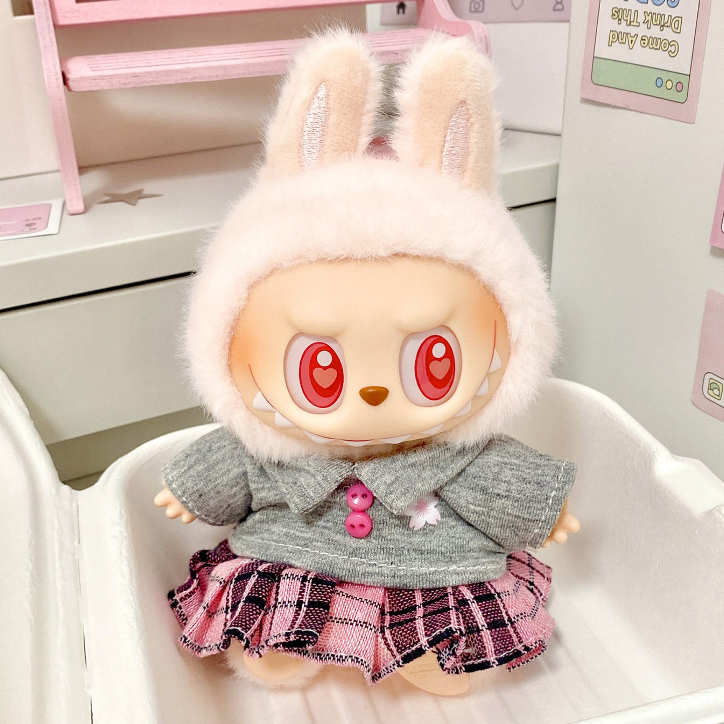 Labubu third generation doll clothes labubu 3.0 doll clothes generation second generation sitting party for blind box clothes 17cm