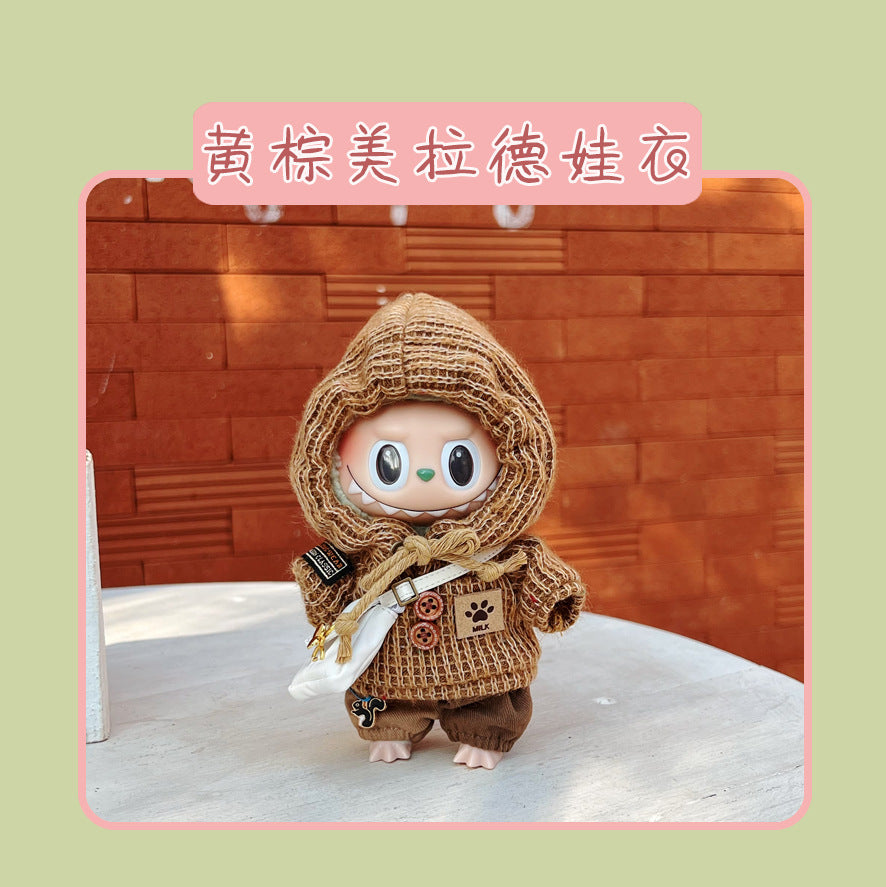 Labubu Doll Clothes for 17cm Vinyl Doll - Cute Outfits