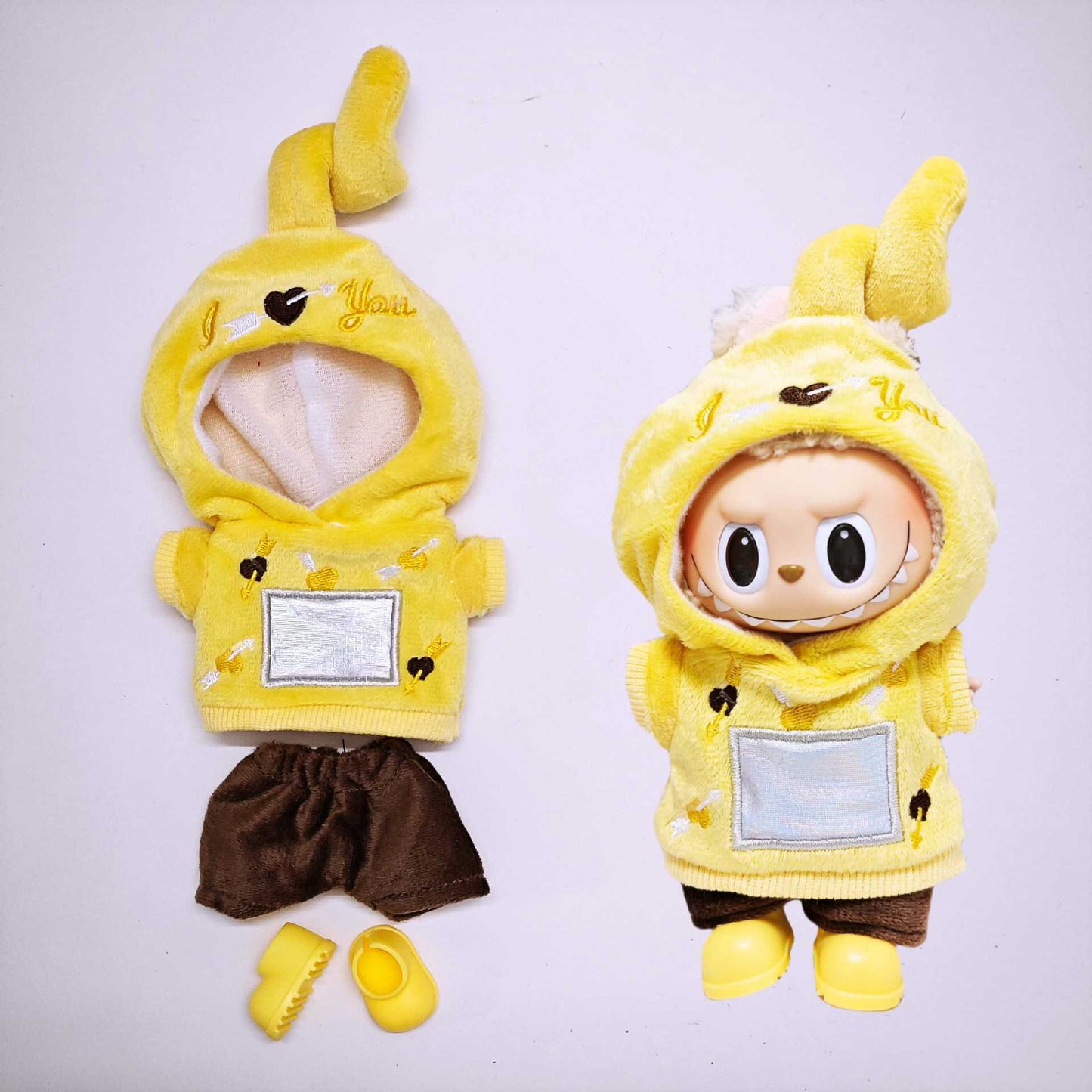 Labubu Baby Clothes Set - Teletubbies Outfit for 15cm & 17cm Dolls