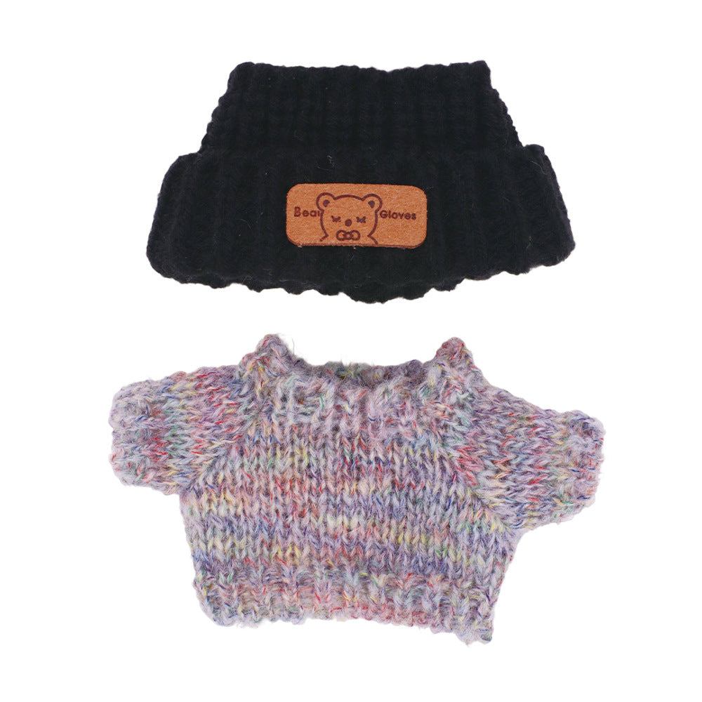 Labubu Doll Cute Sweater Outfit for 17cm Vinyl Doll - Macaron Colors