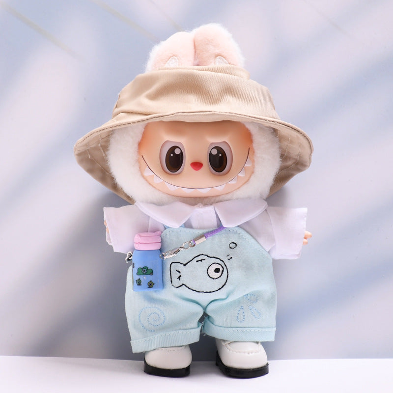 Labubu Doll Outfit - Cute Overalls & Shirt Suit for Pendant Dolls