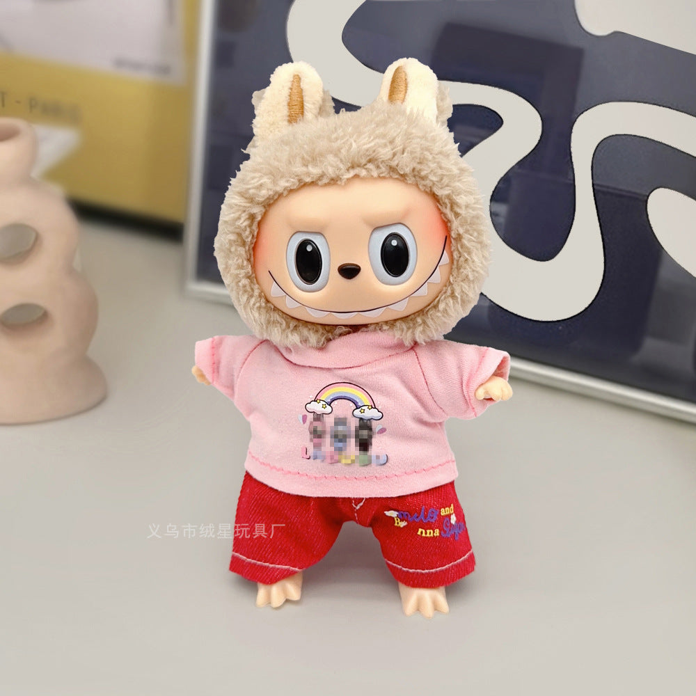 Labubu Doll Denim Outfit Set with T-Shirt & Accessories