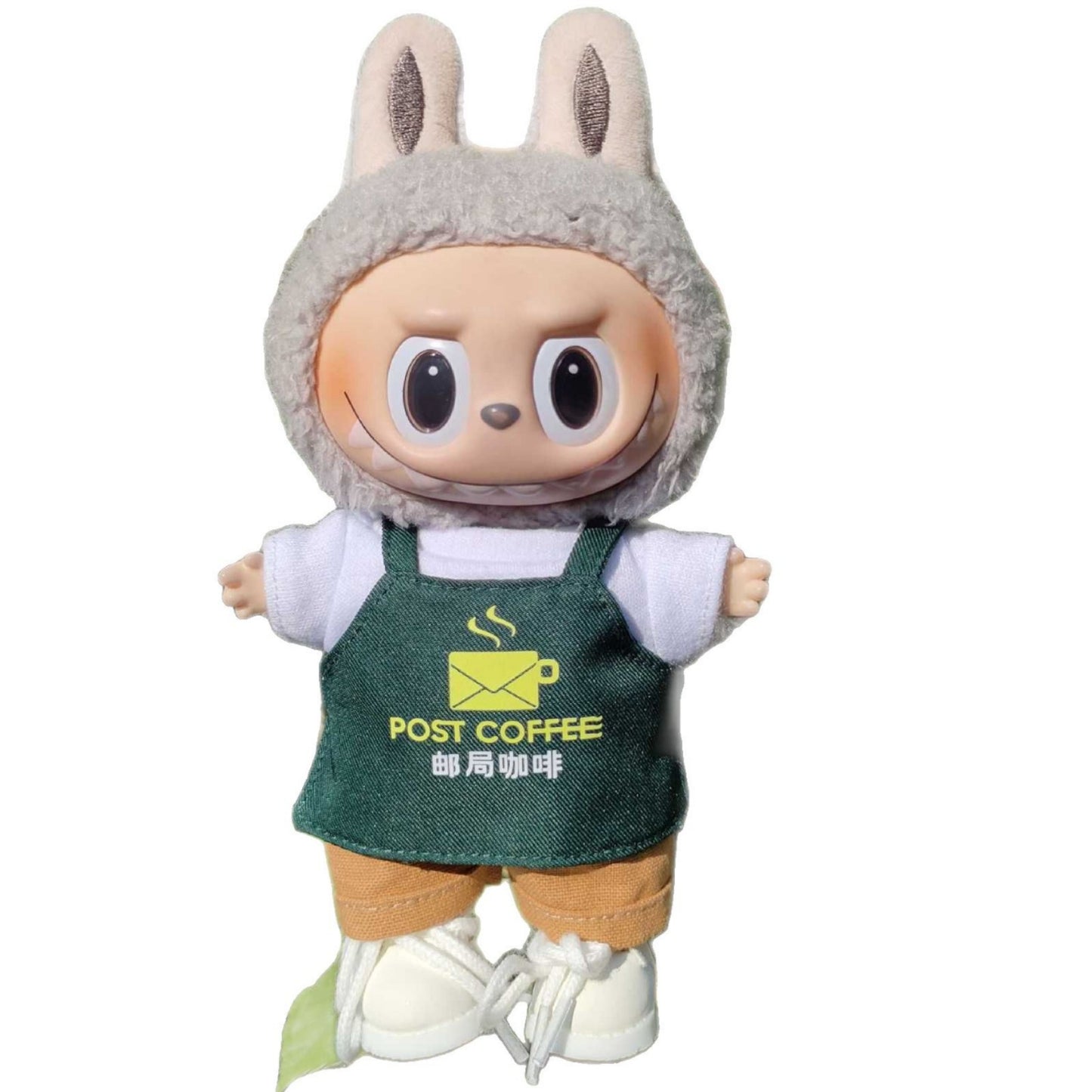 Leather Pilot 17cm Labubu Suit t Custom Wholesale Spot Labubu Keychain Baby Clothes Pendant