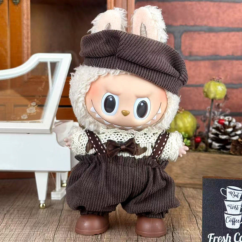 Labubu Doll Clothes Set for 17cm Blind Box Dolls - Camel Scarf, Sunflower & More