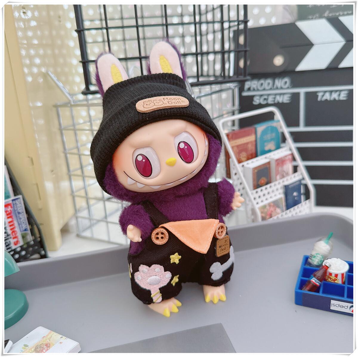 Labubu Doll Outfit - Cute Strappy Pants & Overalls for 10cm & 17cm Dolls