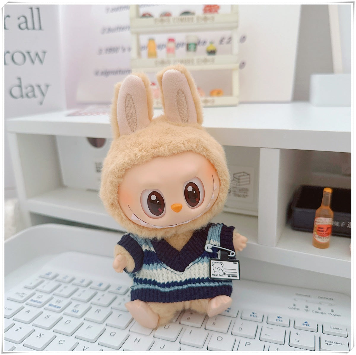 Labubu Doll Outfit - College Cool Shadow Uniform Set for 10cm & 17cm Dolls