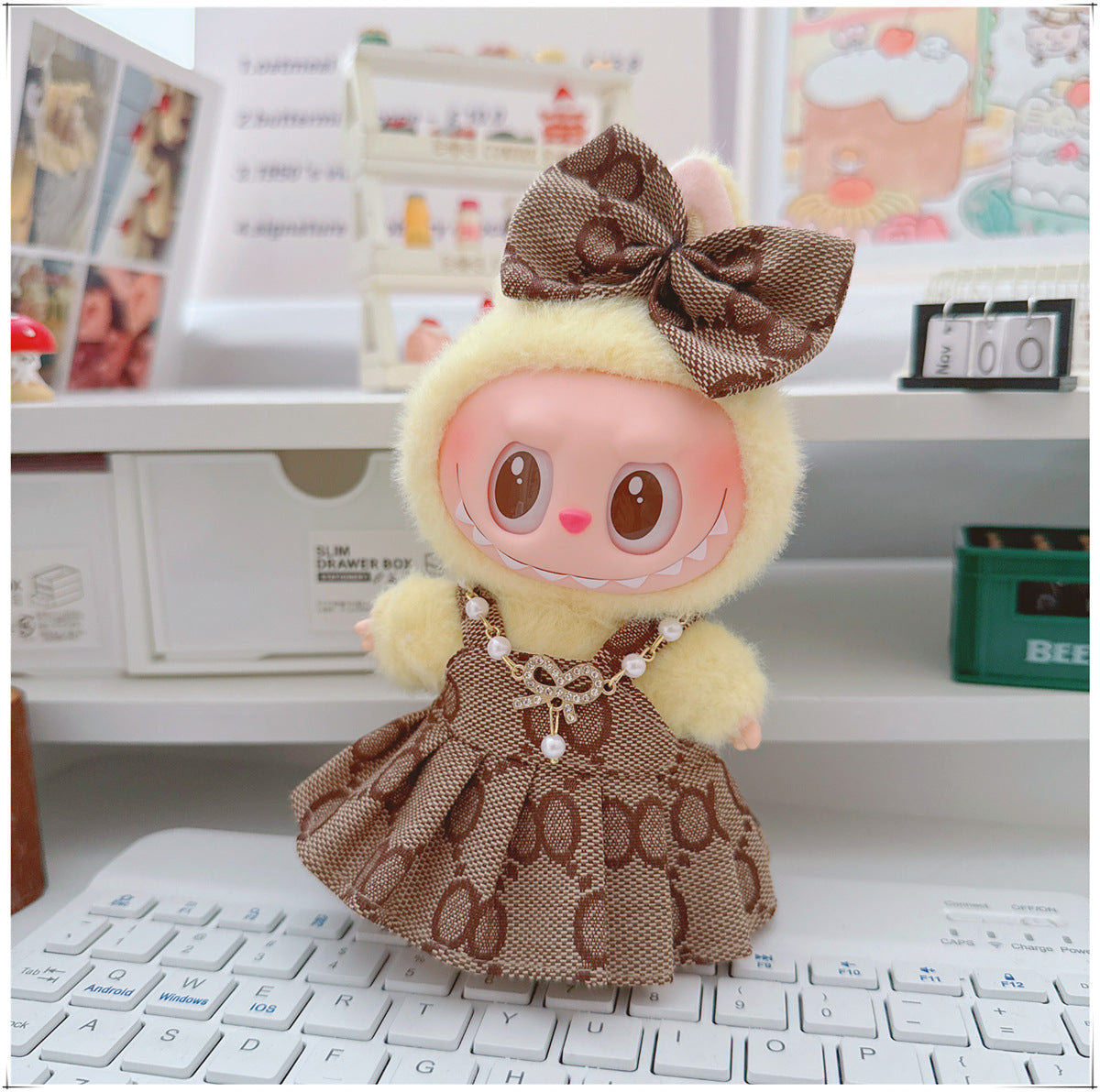 Labubu Doll Outfit - 17cm Cute Skirt Set for Vinyl Dolls