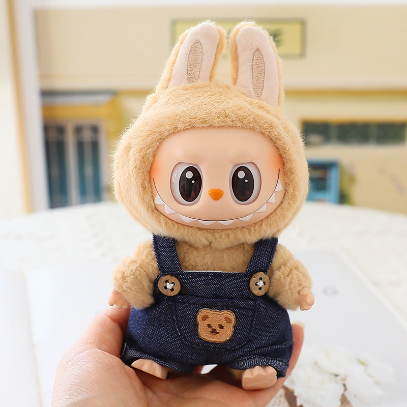 Labubu Doll Powder Skirt Sitting Party Labubu One or Two Generation Vinyl Blind Box Replacement Clothes Suspender Pants Hat Shoes